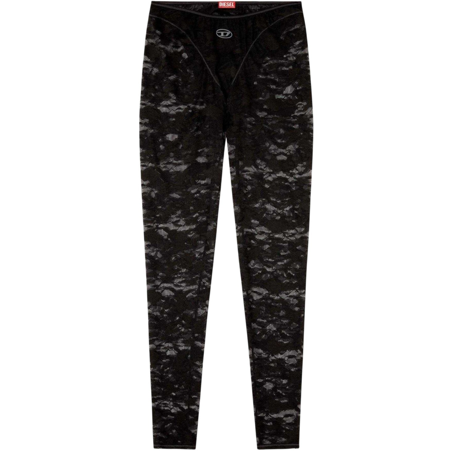 Black - Front - Diesel Womens-Ladies Claire Opaque Leggings