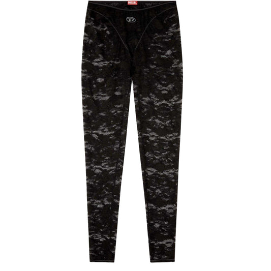 Black - Front - Diesel Womens-Ladies Claire Opaque Leggings