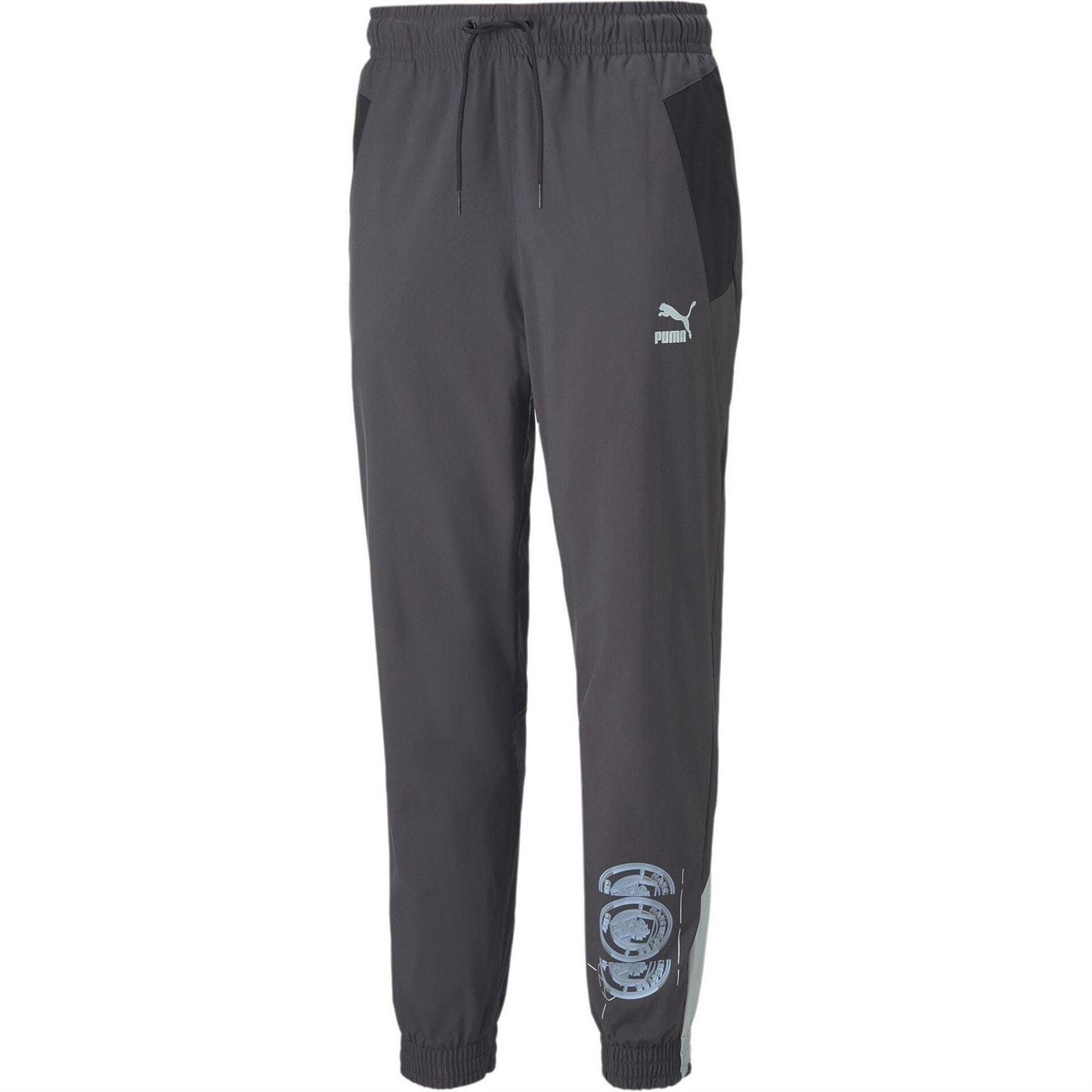 Asphalt - Front - Manchester City FC Mens Puma Slim Tracksuit Bottoms