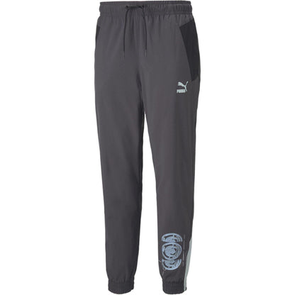 Asphalt - Front - Manchester City FC Mens Puma Slim Tracksuit Bottoms