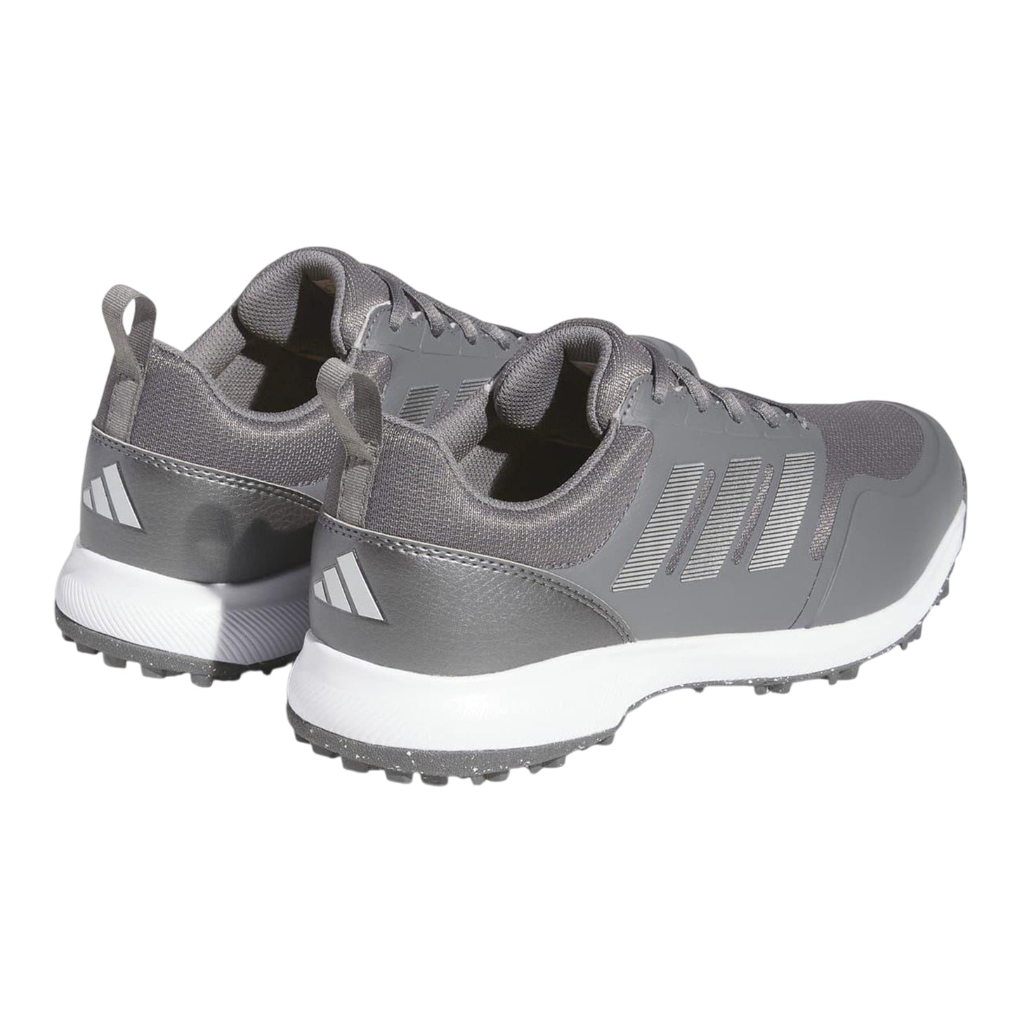 Grey - Back - Adidas Mens Tech 3 Stripes Spikeless Golf Shoes