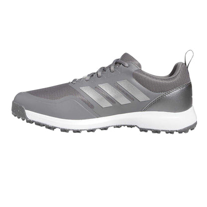 Grey - Side - Adidas Mens Tech 3 Stripes Spikeless Golf Shoes