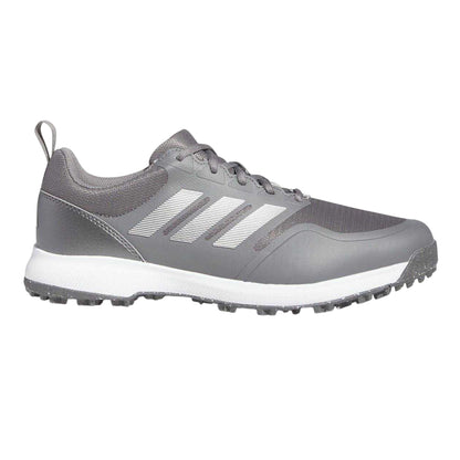 Grey - Front - Adidas Mens Tech 3 Stripes Spikeless Golf Shoes