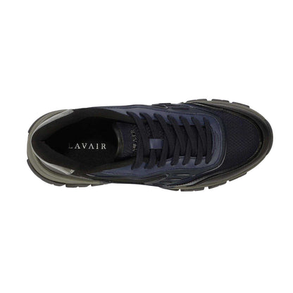 Navy - Side - Lavair Mens Pacific 2.0 Leather Chunky Flat Trainers