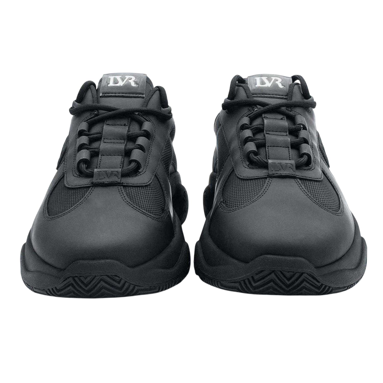 Black - Lifestyle - Lavair Mens Pacific 2.0 Leather Chunky Flat Trainers