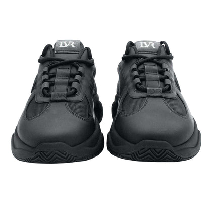 Black - Lifestyle - Lavair Mens Pacific 2.0 Leather Chunky Flat Trainers