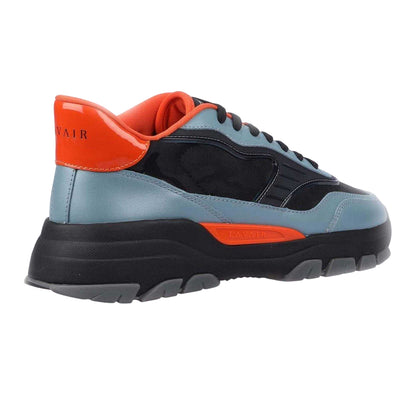 Blue - Back - Lavair Mens Pacific 2.0 Leather Chunky Flat Trainers