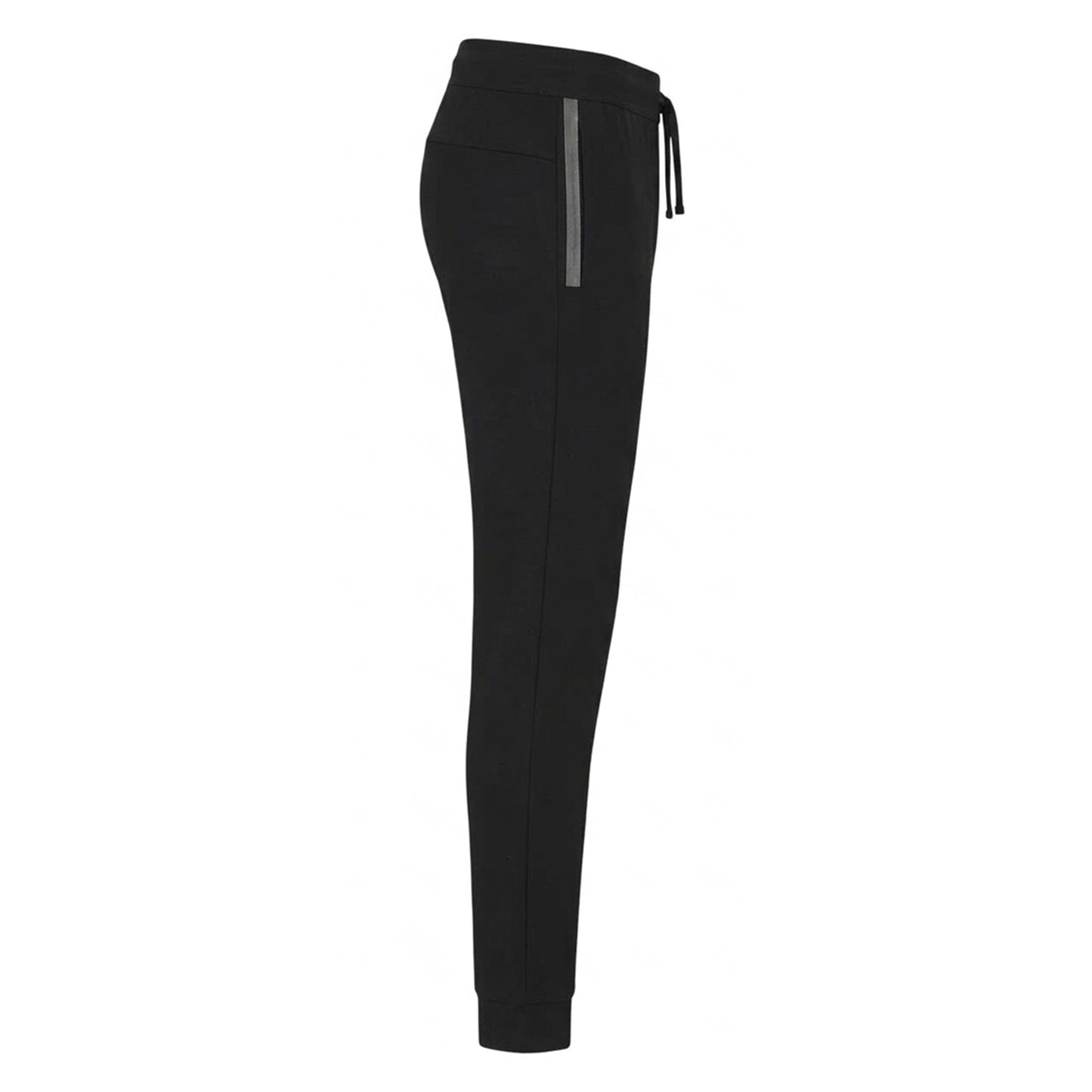 Black - Back - Boss Mens Side Logo Tapered Jogging Bottoms