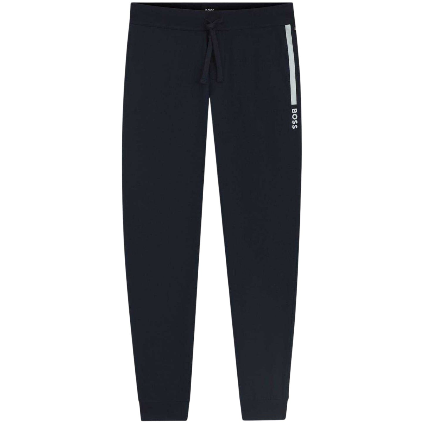 Dark Blue - Front - Boss Mens Side Logo Tapered Jogging Bottoms