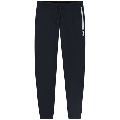 Dark Blue - Front - Boss Mens Side Logo Tapered Jogging Bottoms