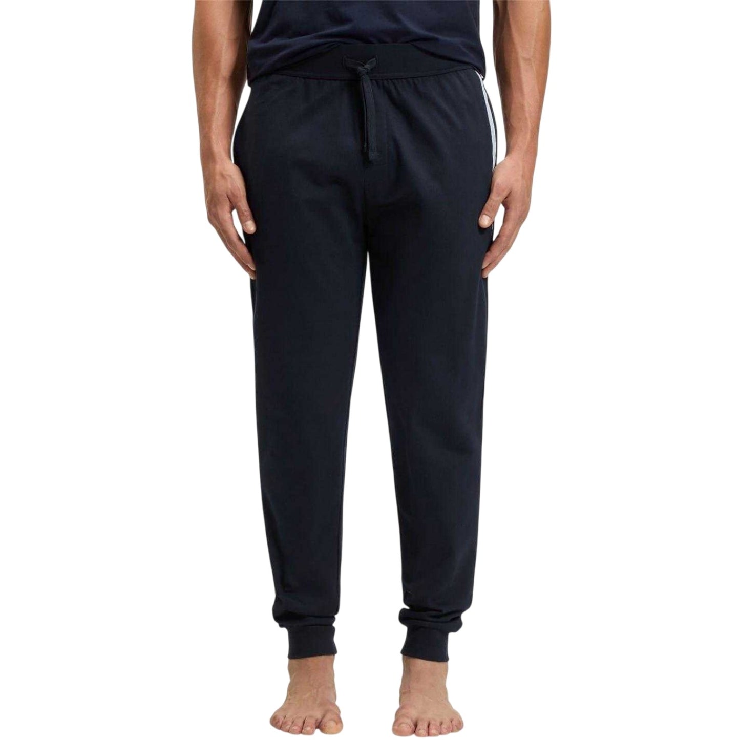 Dark Blue - Lifestyle - Boss Mens Side Logo Tapered Jogging Bottoms