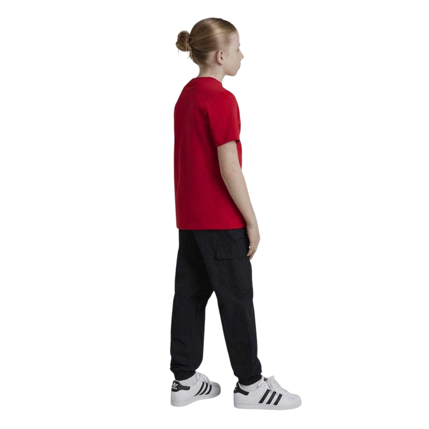 Black - Back - Adidas Childrens-Kids Essentials Trefoil Tracksuit Bottoms