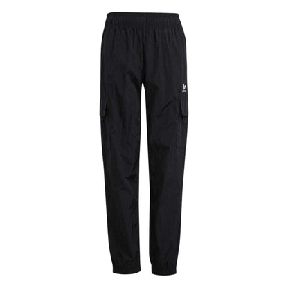 Black - Front - Adidas Childrens-Kids Essentials Trefoil Tracksuit Bottoms