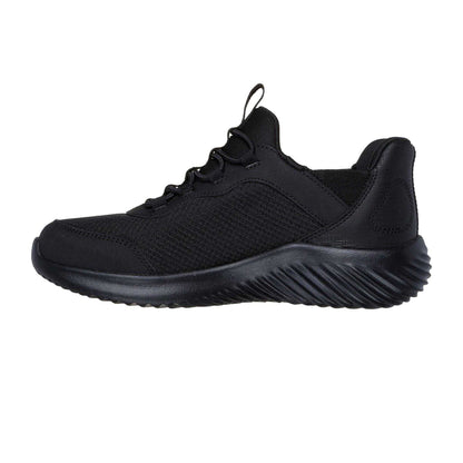 Triple Black - Back - Skechers Childrens-Kids Bounder Slip-In Trainers