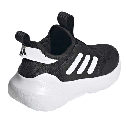 Black-White - Back - Adidas Childrens-Kids Tensaur 3 Stripes Trainers