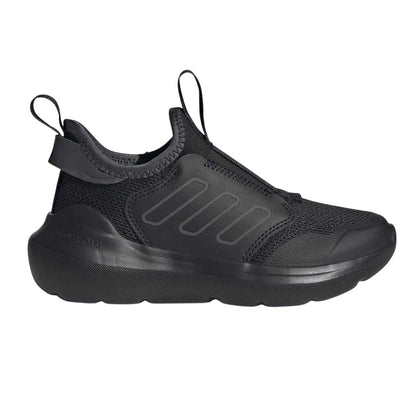 Triple Black - Front - Adidas Childrens-Kids Tensaur 3 Stripes Trainers