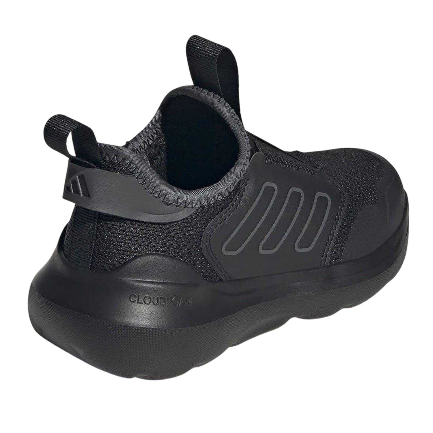 Triple Black - Back - Adidas Childrens-Kids Tensaur 3 Stripes Trainers