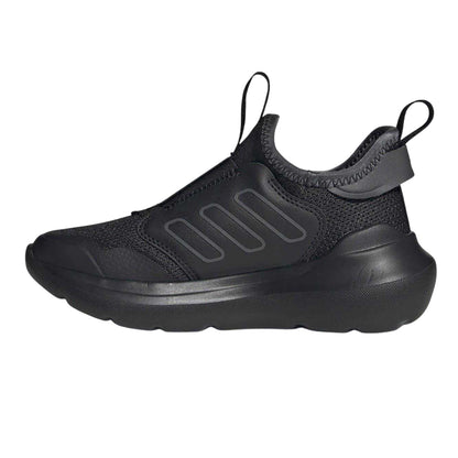 Triple Black - Side - Adidas Childrens-Kids Tensaur 3 Stripes Trainers