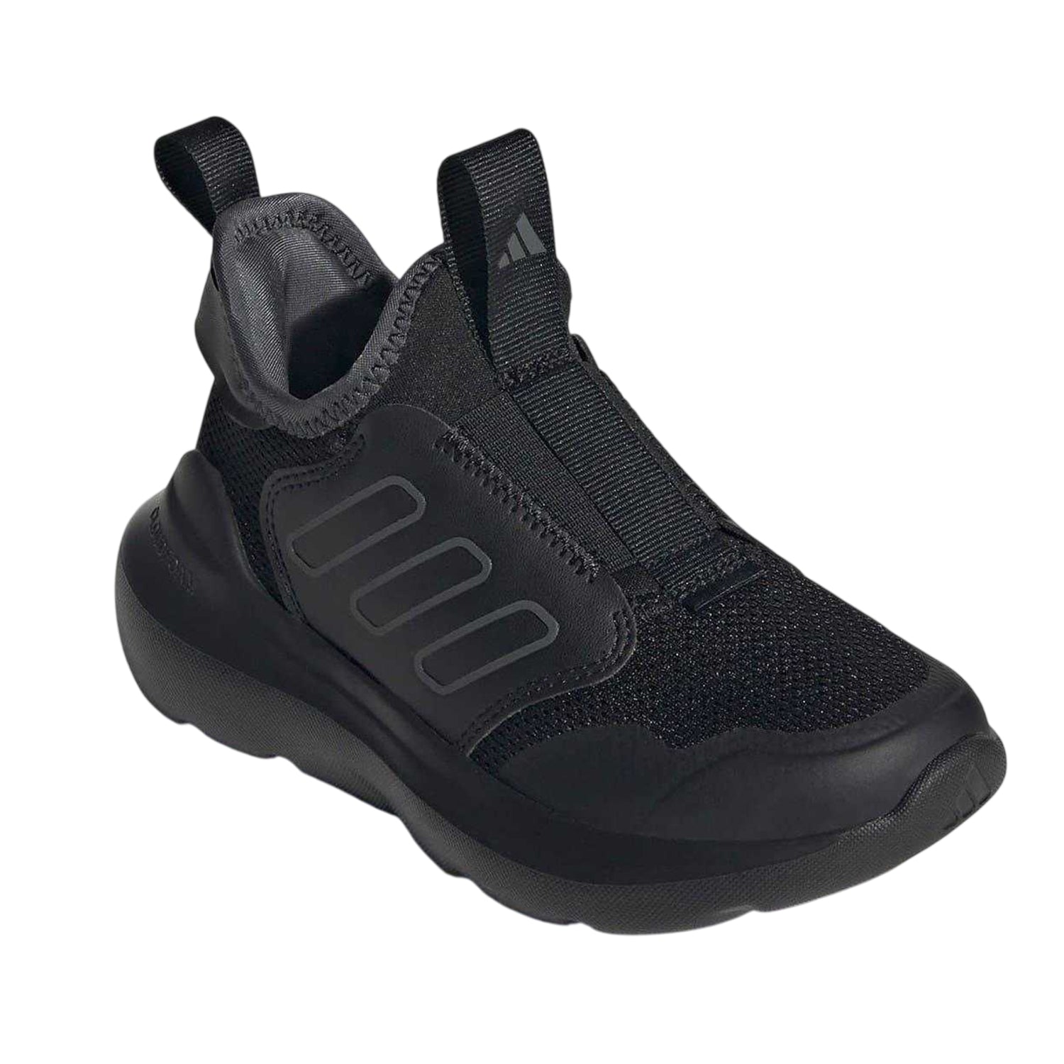 Triple Black - Pack Shot - Adidas Childrens-Kids Tensaur 3 Stripes Trainers