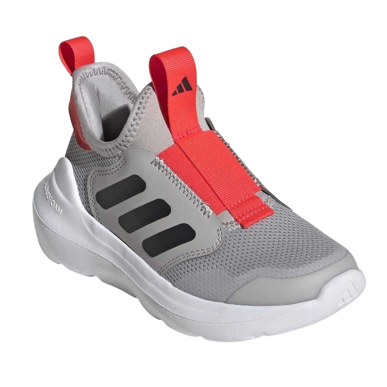 Grey-Red - Lifestyle - Adidas Childrens-Kids Tensaur 3 Stripes Trainers