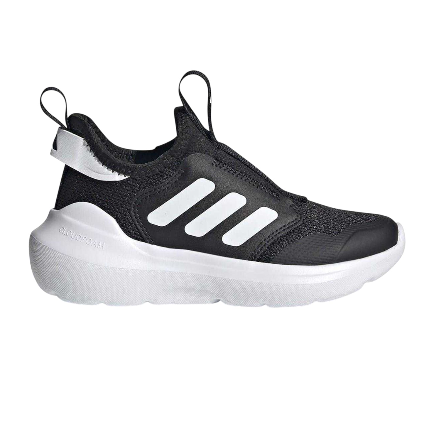 Black-White - Front - Adidas Childrens-Kids Tensaur 3 Stripes Trainers