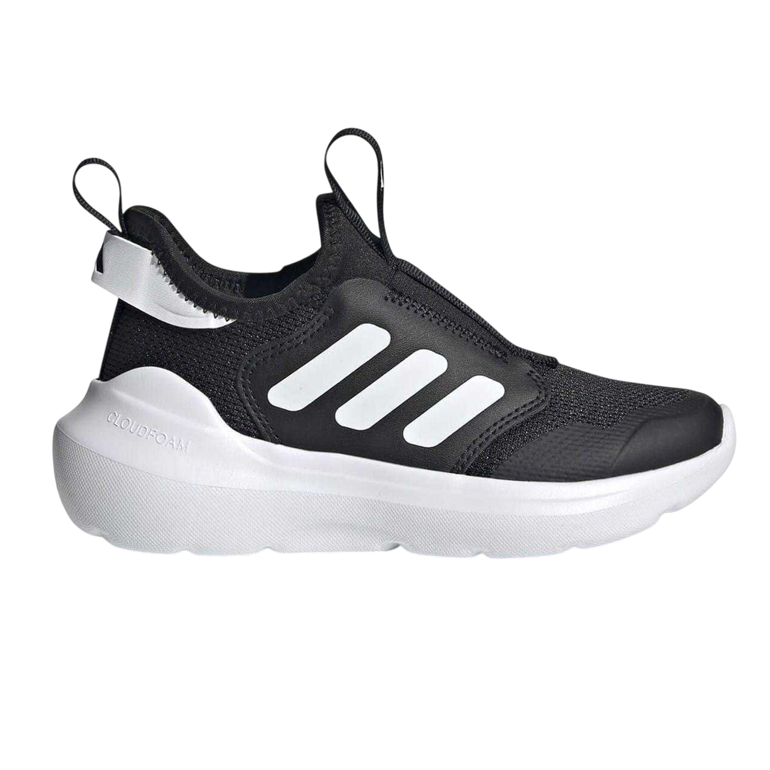 Black-White - Front - Adidas Childrens-Kids Tensaur 3 Stripes Trainers