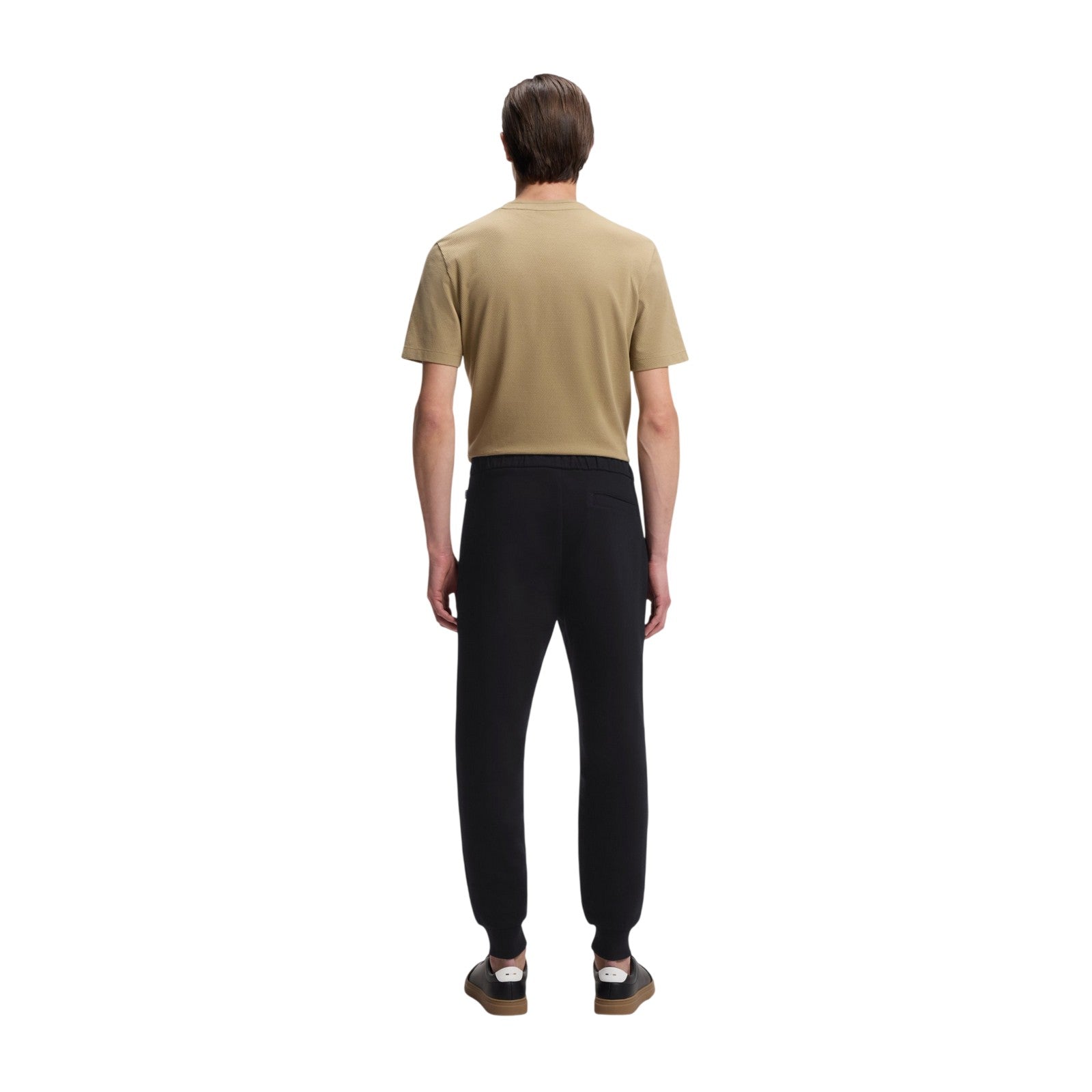 Dark Blue - Back - Boss Mens Contrast Detail Tapered Jogging Bottoms