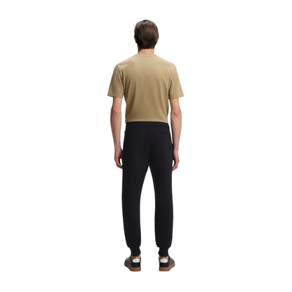 Dark Blue - Back - Boss Mens Contrast Detail Tapered Jogging Bottoms