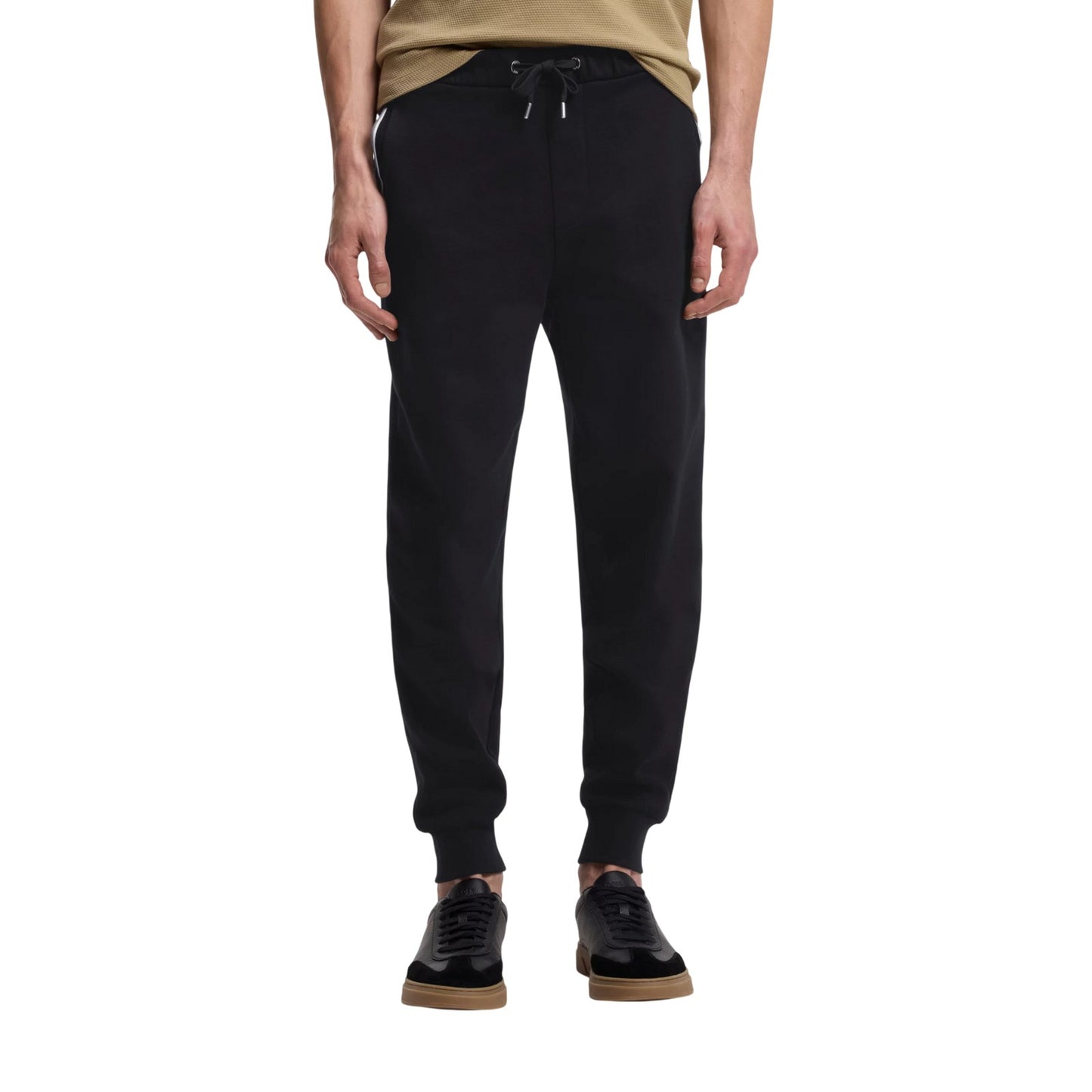 Dark Blue - Lifestyle - Boss Mens Contrast Detail Tapered Jogging Bottoms
