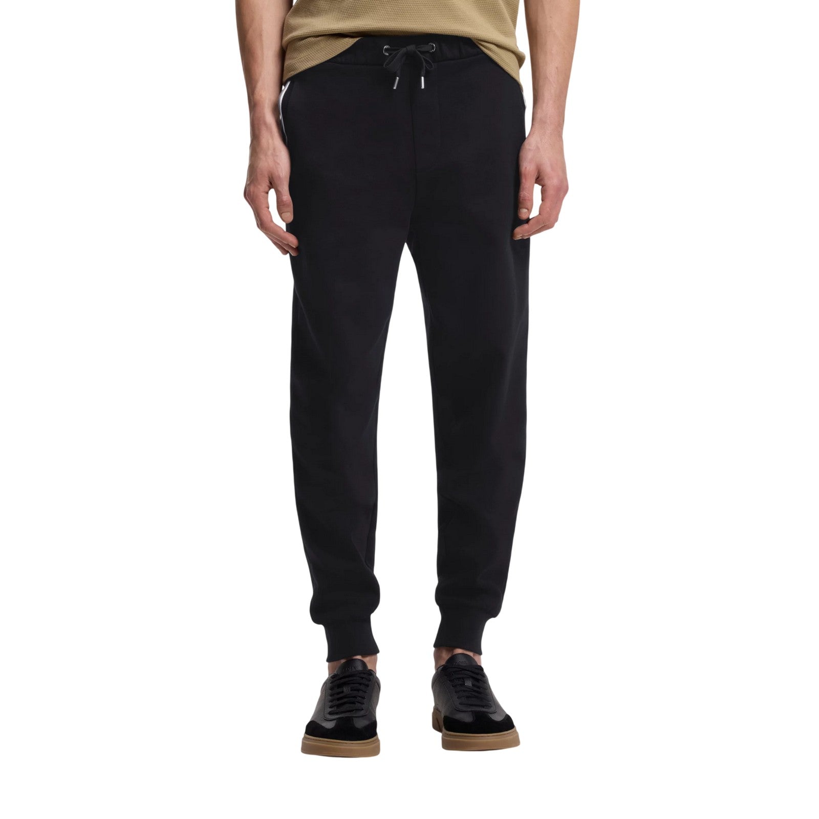 Dark Blue - Lifestyle - Boss Mens Contrast Detail Tapered Jogging Bottoms