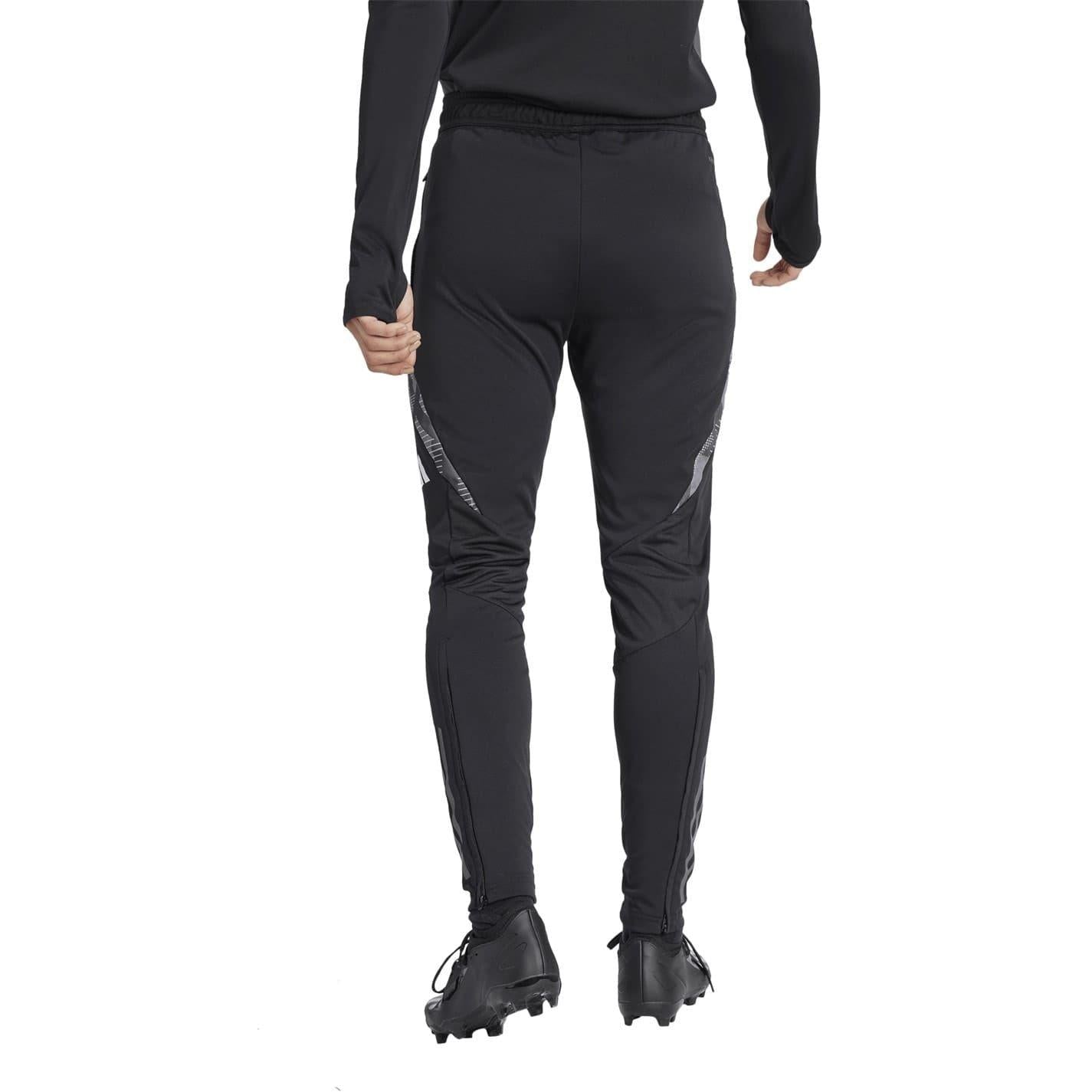 Black-Dark Grey - Back - Adidas Womens-Ladies Tiro 24 Competition Training Tracksuit Bottoms
