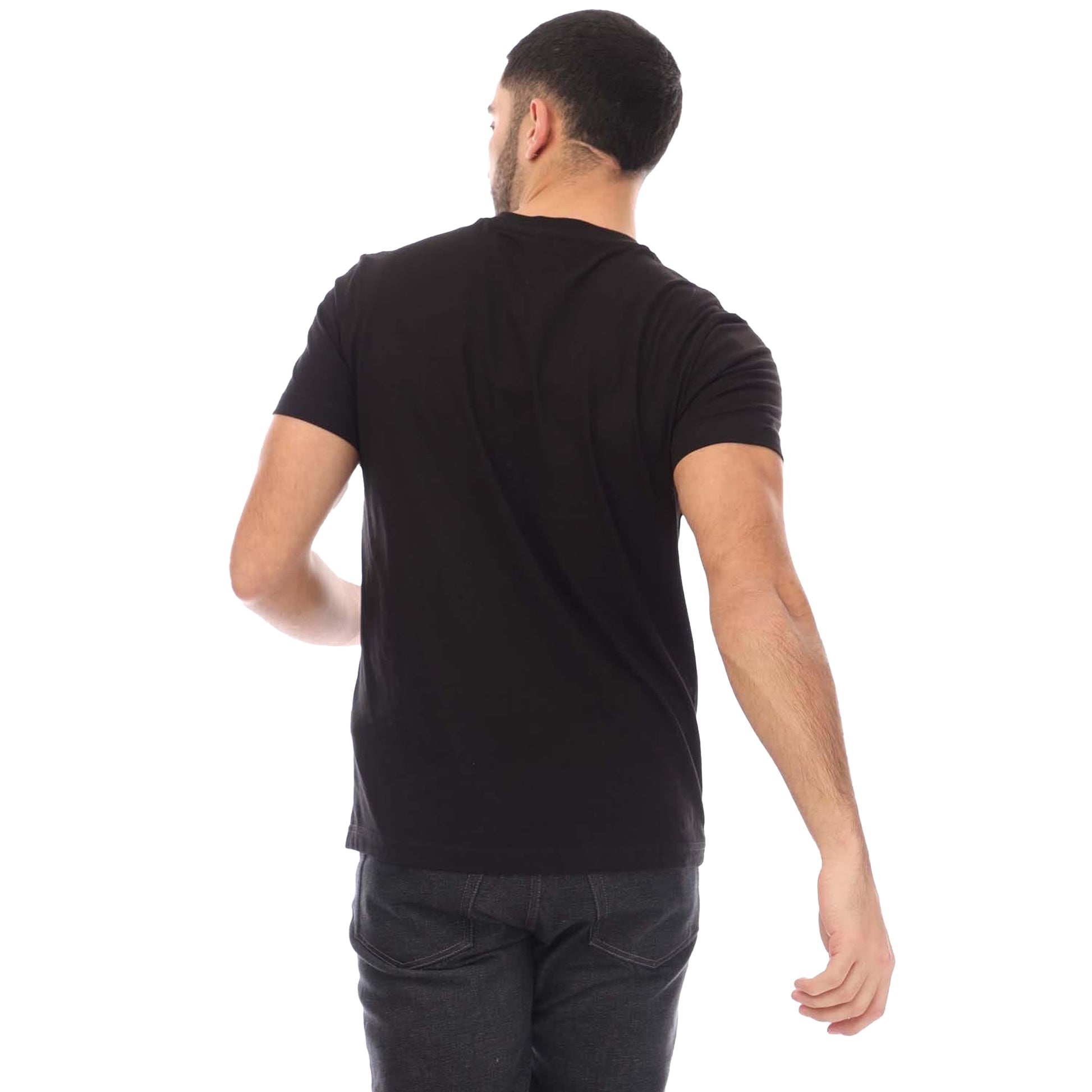 Black - Back - Diesel Mens T Diegor 4D T-Shirt
