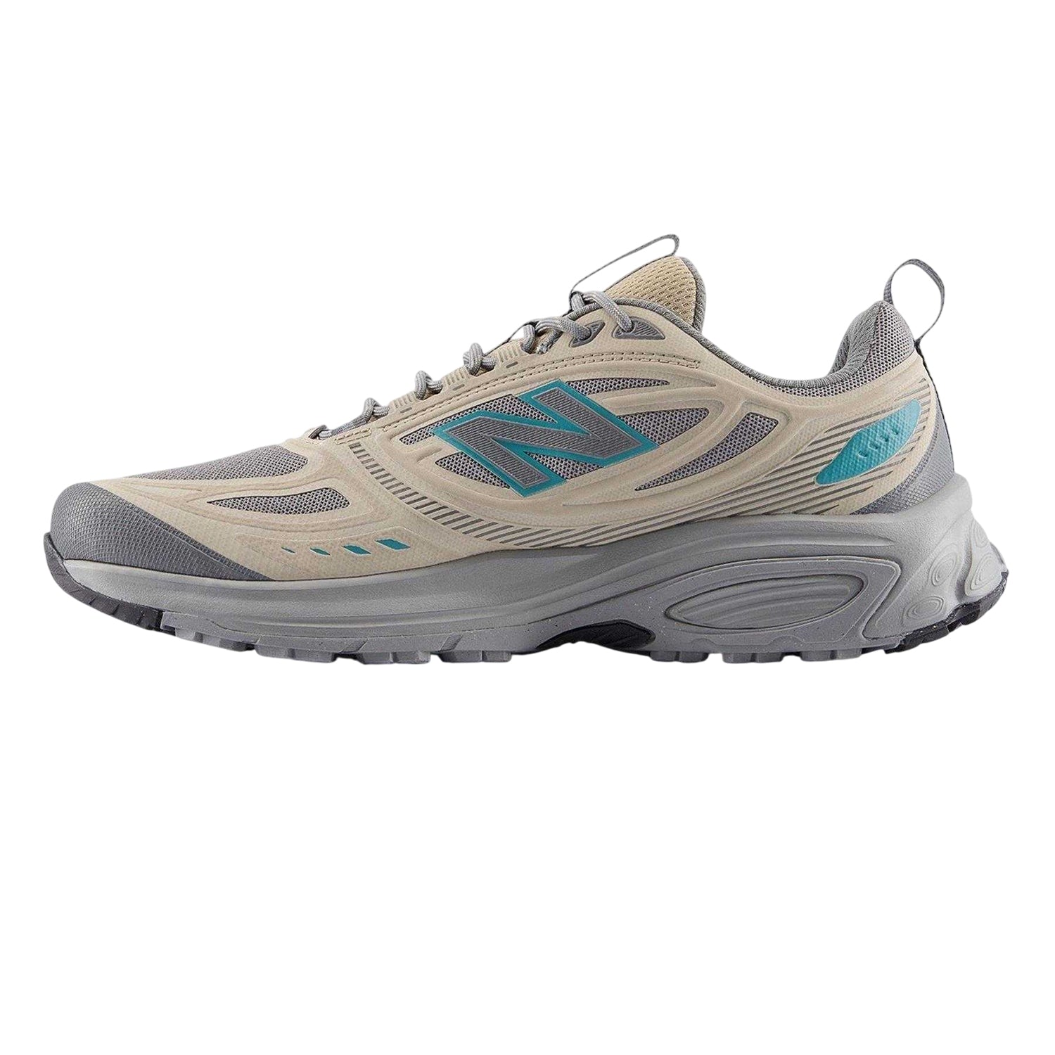 Beige - Back - New Balance Mens 410 Trail Mesh Running Trainers