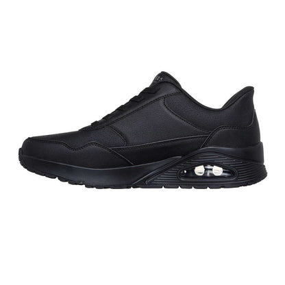 Black - Back - Skechers Mens Uno Banksia Trainers