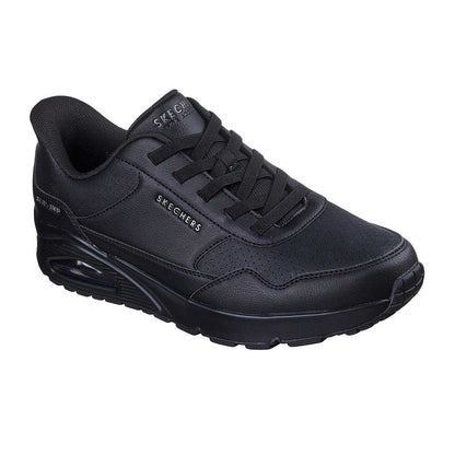 Black - Side - Skechers Mens Uno Banksia Trainers