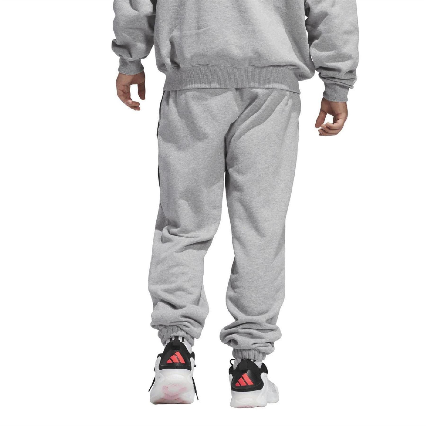 Grey - Back - Adidas Mens Anthony Edwards Tracksuit Bottoms