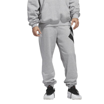 Grey - Front - Adidas Mens Anthony Edwards Tracksuit Bottoms