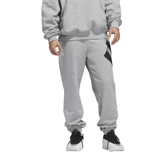 Grey - Front - Adidas Mens Anthony Edwards Tracksuit Bottoms