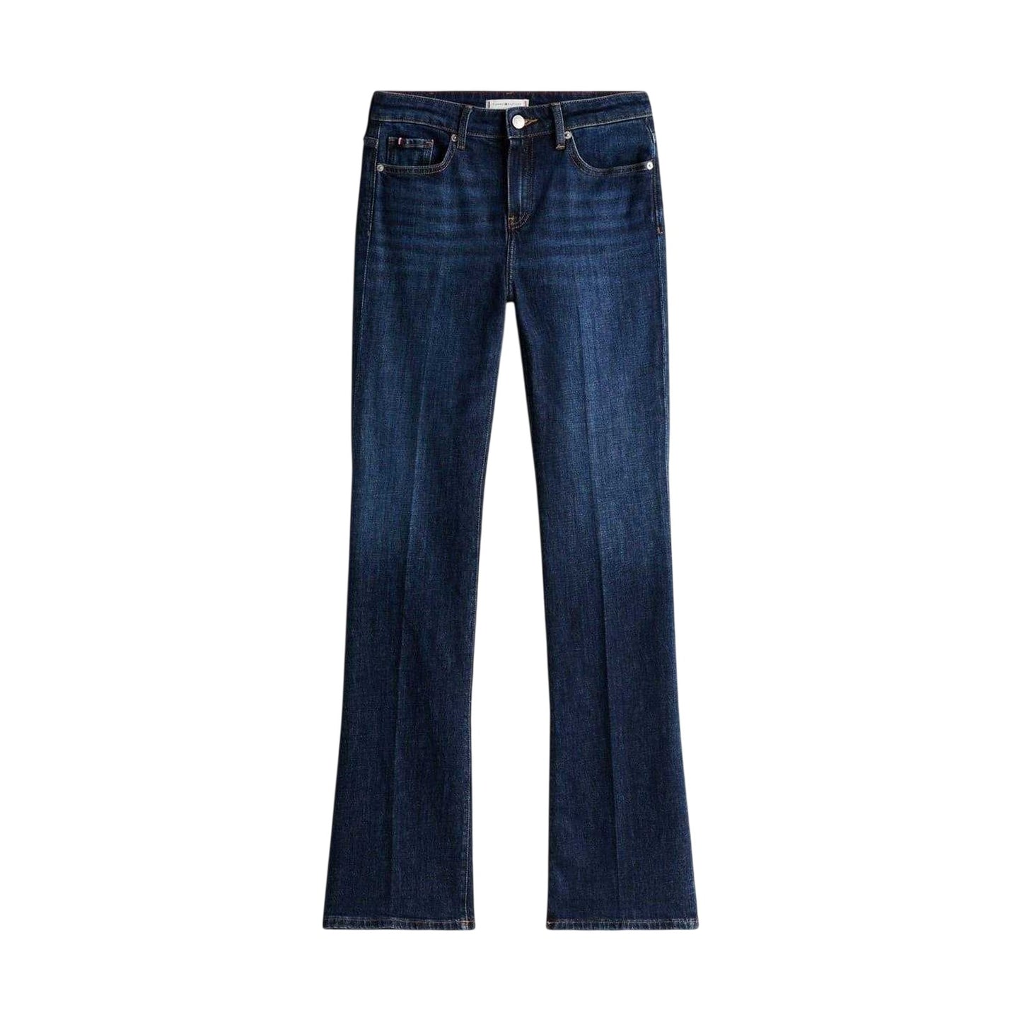 Dark Blue - Front - Tommy Hilfiger Womens-Ladies Denim Regular Jeans
