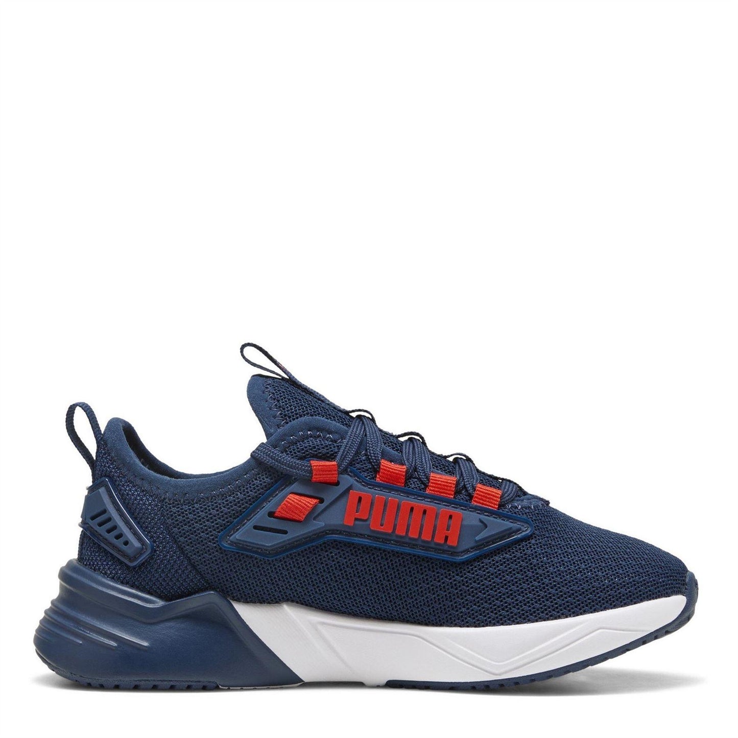 Navy-Red - Lifestyle - Puma Childrens-Kids Mesh Running Trainers