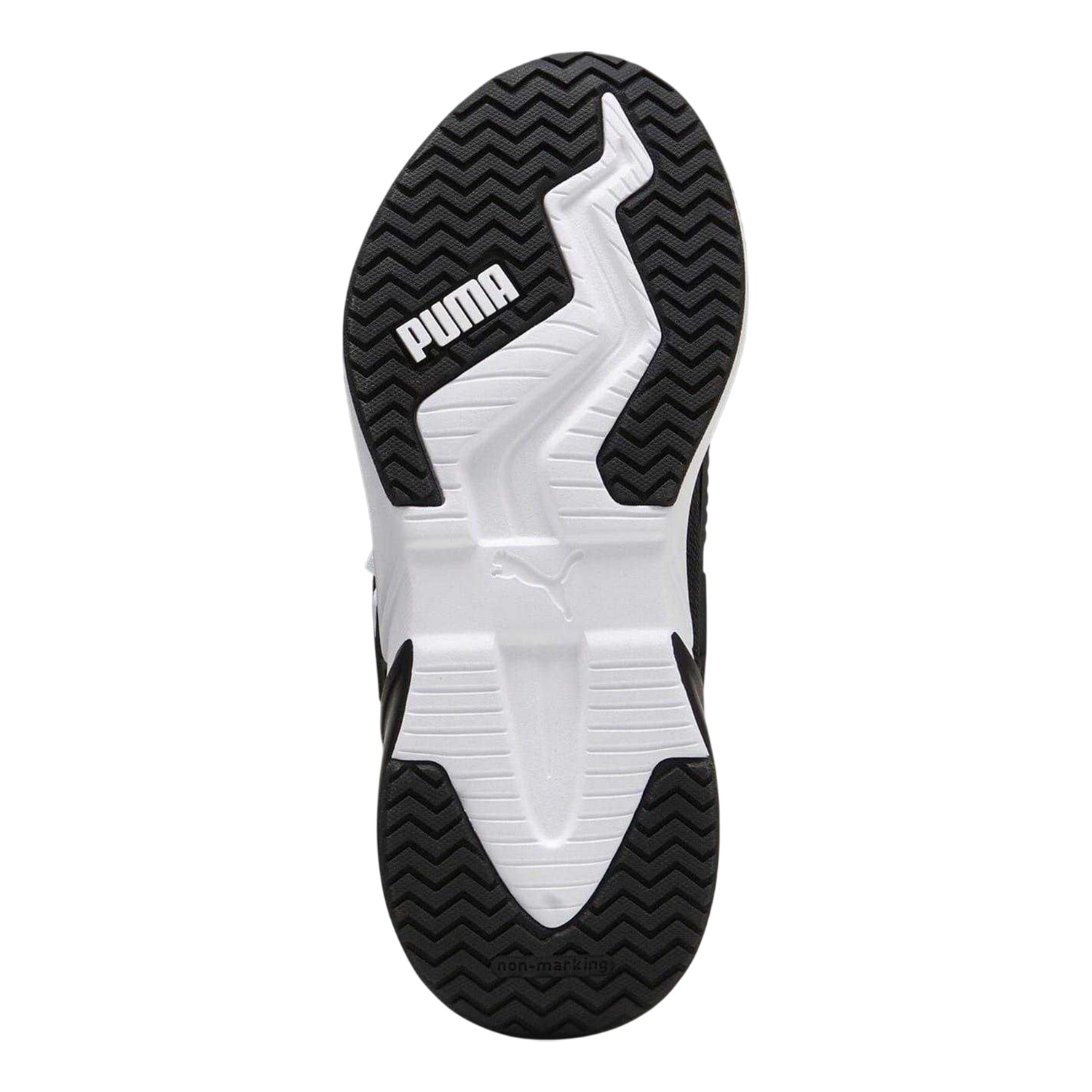 Black-White - Lifestyle - Puma Childrens-Kids Mesh Running Trainers