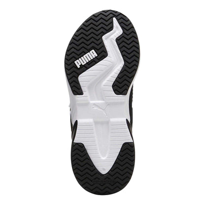 Black-White - Lifestyle - Puma Childrens-Kids Mesh Running Trainers