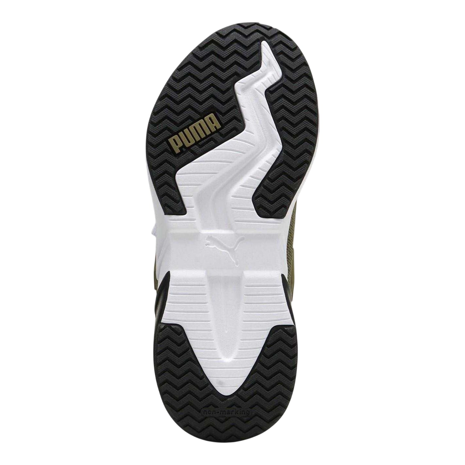 Green-Black - Lifestyle - Puma Childrens-Kids Mesh Running Trainers