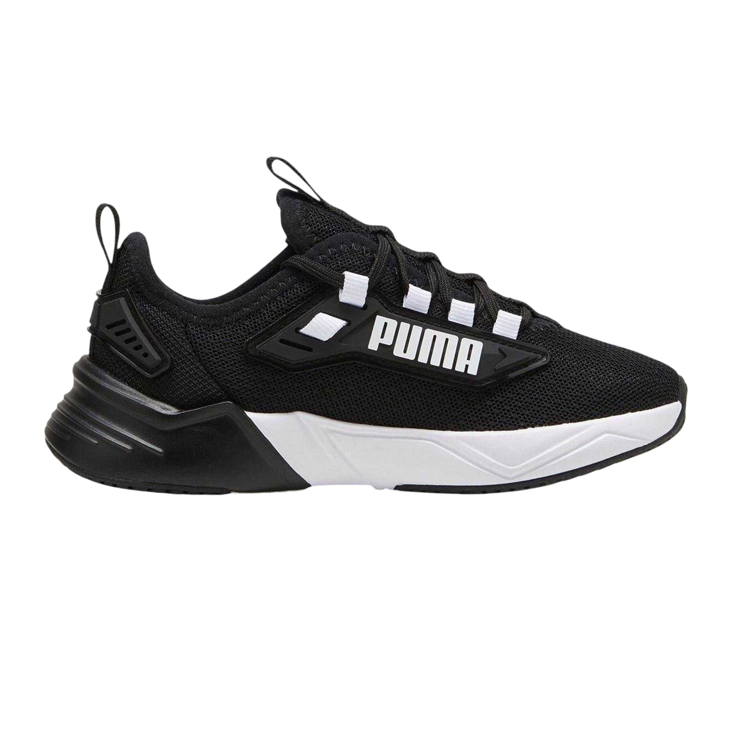 Black-White - Front - Puma Childrens-Kids Mesh Running Trainers