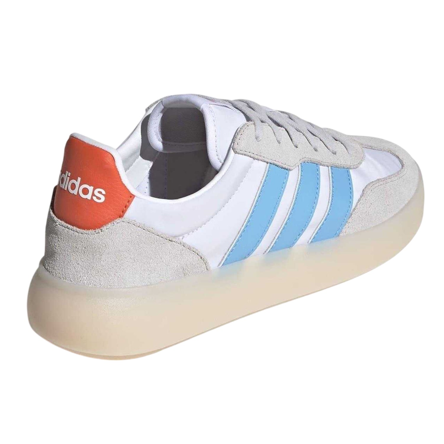 White-Blue-Orange - Back - Adidas Mens Barreda Decode Suede Trainers