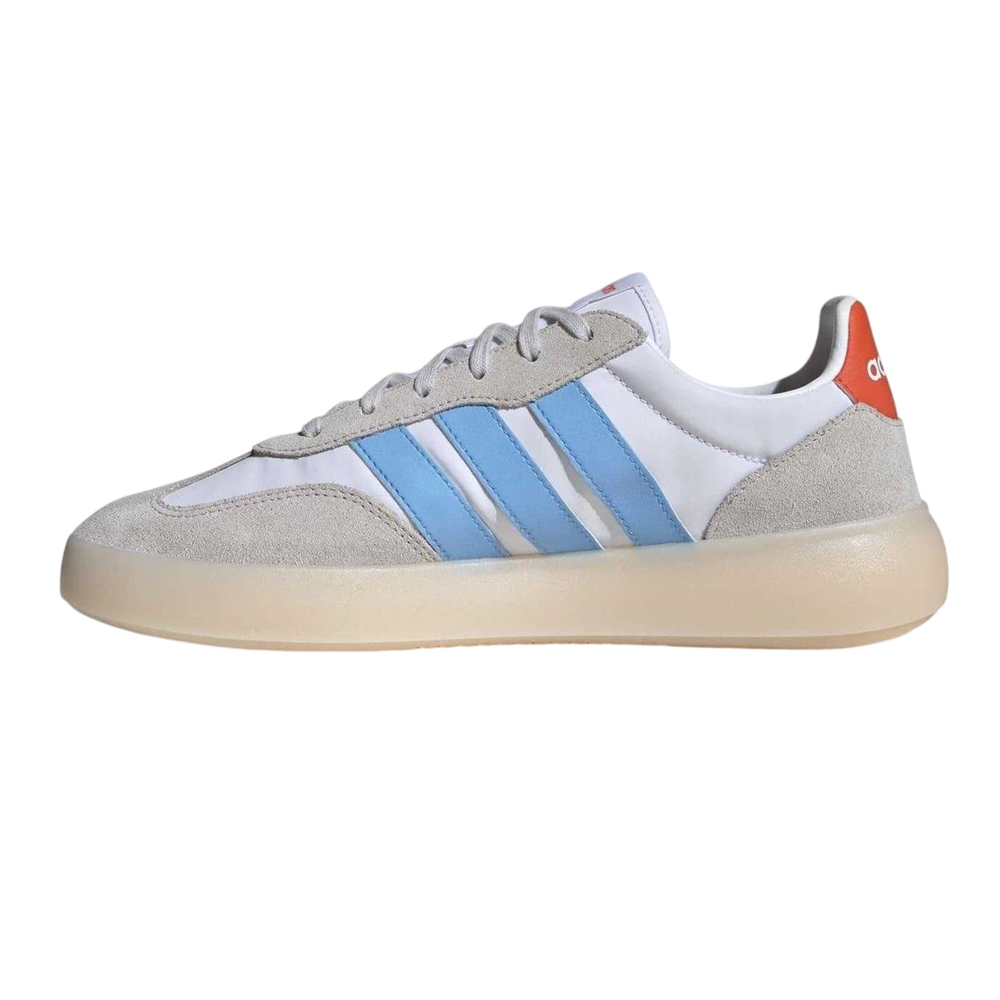 White-Blue-Orange - Side - Adidas Mens Barreda Decode Suede Trainers