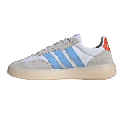 White-Blue-Orange - Side - Adidas Mens Barreda Decode Suede Trainers