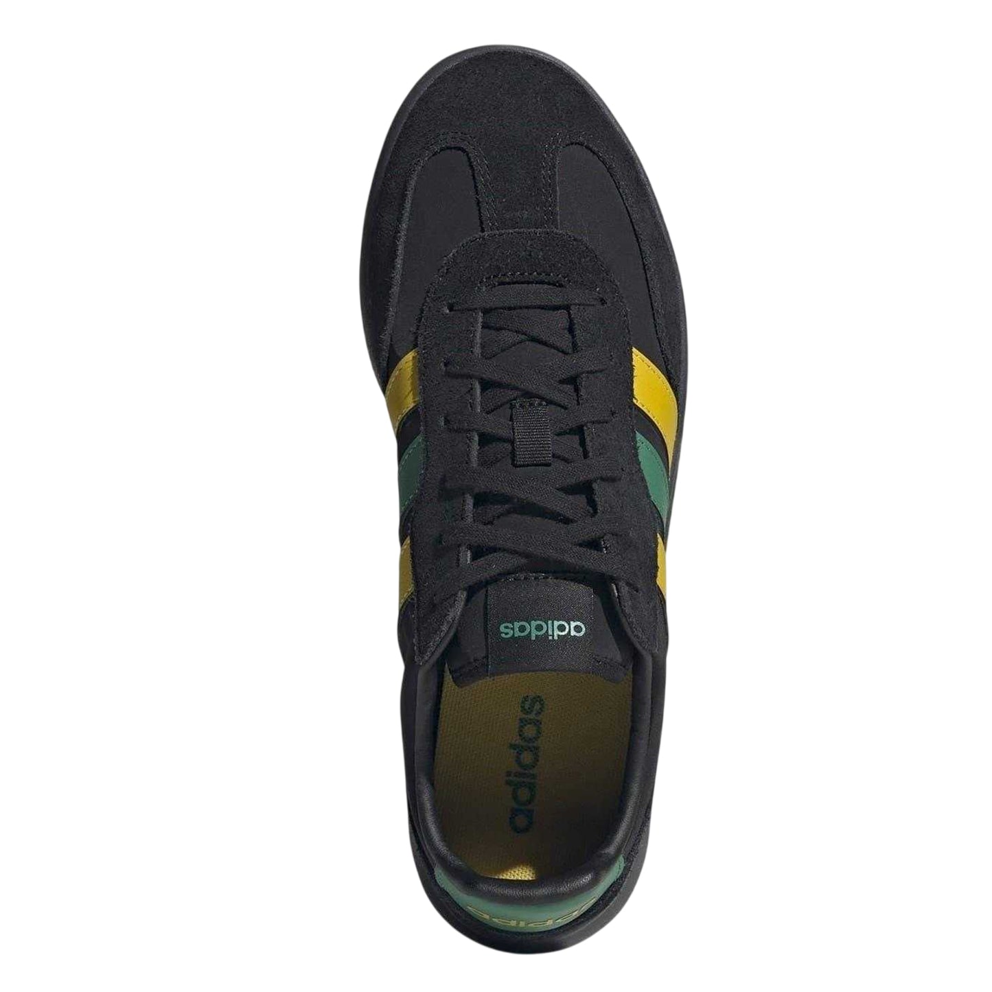 Black-Green-Yellow - Side - Adidas Mens Barreda Decode Suede Trainers