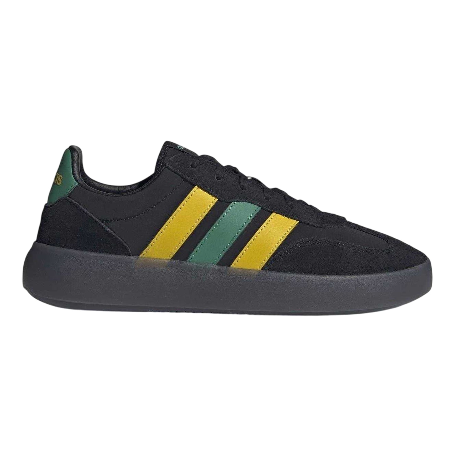 Black-Green-Yellow - Front - Adidas Mens Barreda Decode Suede Trainers