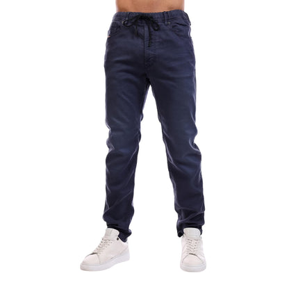 Blue - Side - Diesel Mens Sweat Straight Jeans